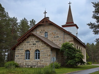 Fototapeta na wymiar Church in Sodankylä, Sweden, Europe 