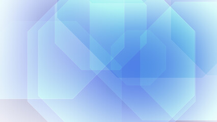 Blue geometric octagon pattern on white contemporary and modern technology background with bright abstract composition, stylish and creative arrangement of smooth futuristic octagonal shapes