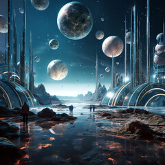 ufo in the space Epic space battle between starships, with laser beams, explosions, and futuristic weaponry lighting up the cosmic void