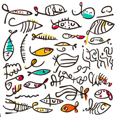 Dive into an ocean of imagination with this title, featuring children's drawings of fish in a fin-tastic array of patterns, drawn with simple lines and a burst of aquatic colors.