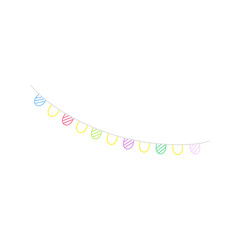 Colorful party flags decorated at parties, gatherings, celebrations.