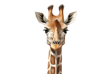 Obraz premium Giraffe, isolated on white background
