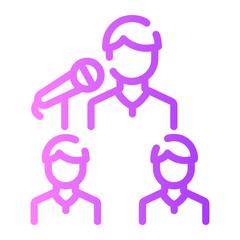 audience Line Gradient Icon