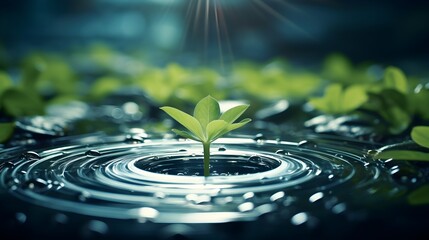leaf with water drops