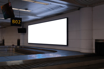 blank frame in airport