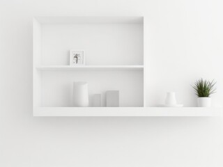Minimalist Wall Mounted Shelf Generative AI
