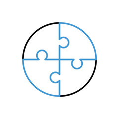 Puzzle icon vector stock illustration