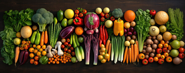 Fruits and vegetable in shape of human body. Health and diet concept - obrazy, fototapety, plakaty
