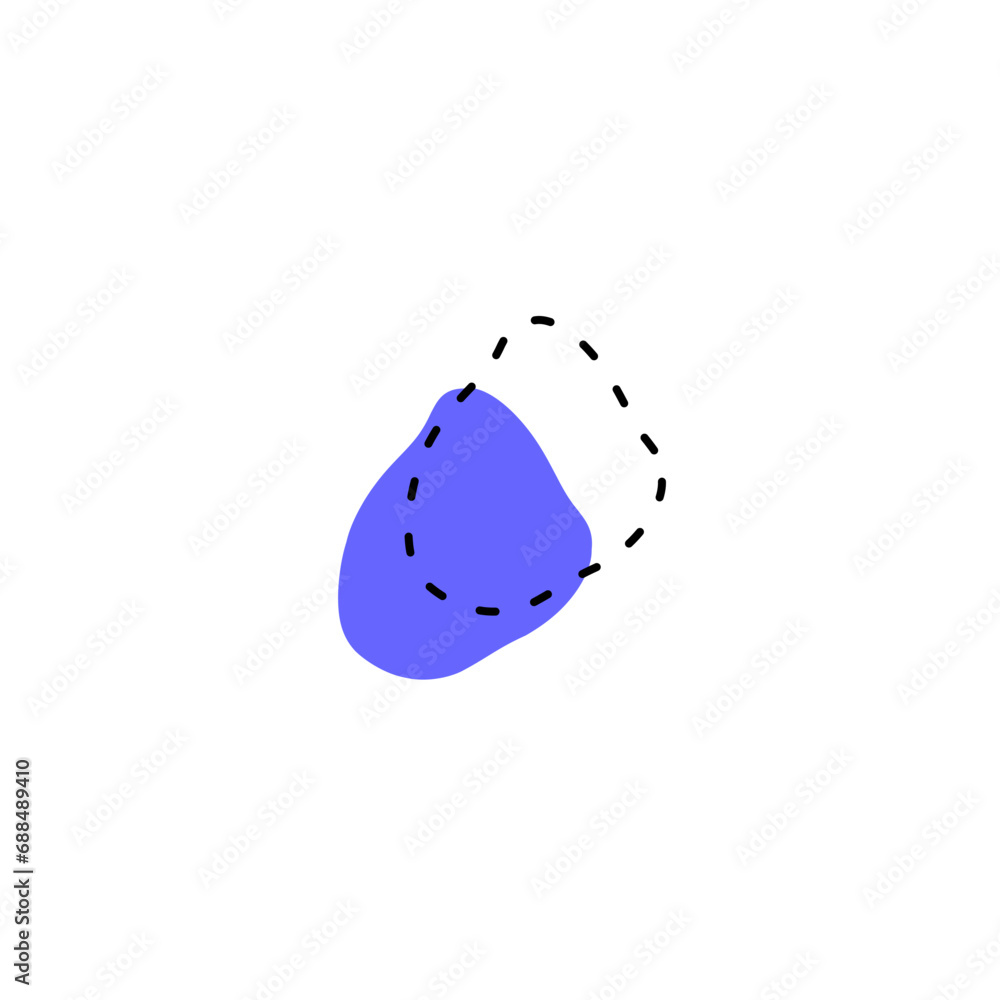 Poster set of purple hand drawn blobs set