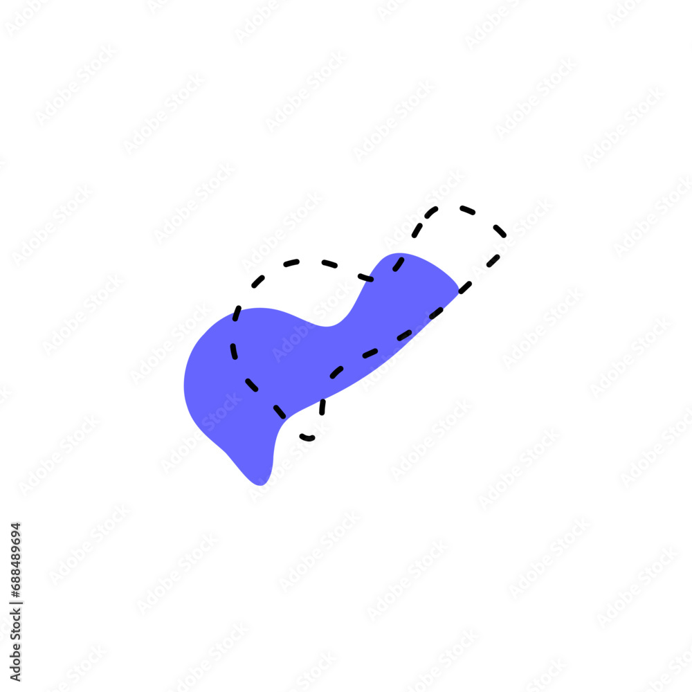 Poster set of purple hand drawn blobs set