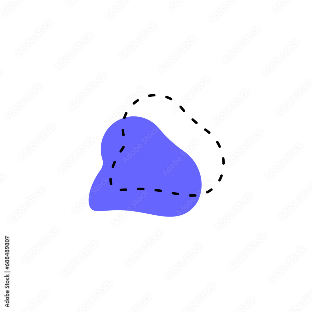 Poster set of purple hand drawn blobs set