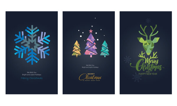 Merry Christmas and Happy New Year greeting card template. Vector illustrations for background, greeting card, party invitation card, website banner, social media banner, marketing material design.