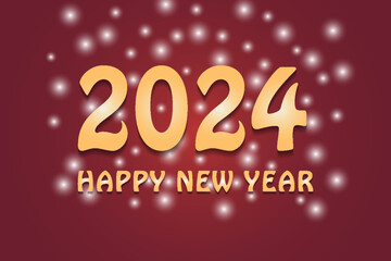 Happy New Year 2024 design.vector