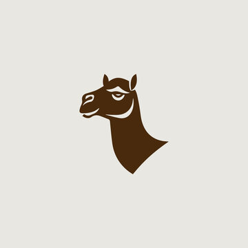 ラクダをシンボリックに用いたロゴのベクター画像