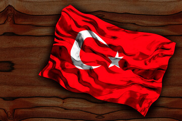 National Flag of Turkey Background for editors and designers. National holiday