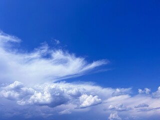 Fototapeta na wymiar Beautiful sky clouds, amazing heaven cloudscape