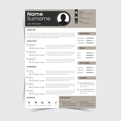 Modern CV Template and Resume Template - Creative Design CV and Resume Design