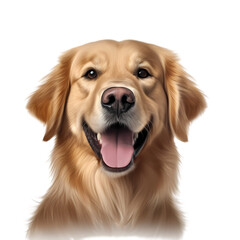 Golden retriever isolated on transparent background