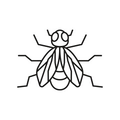 Fly insect icon design. isolated on white background. vector illustration