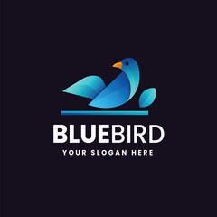 Bird gradient colorful logo vector icon illustration