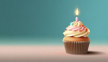 Celebrative Themed Cupcake background with Space for copy