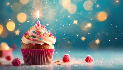 Celebrative Themed Cupcake background with Space for copy