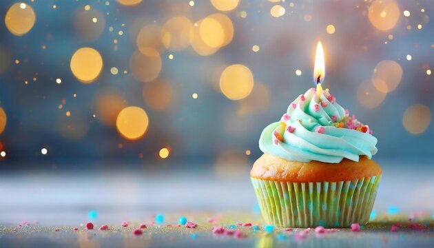 Celebrative Themed Cupcake background with Space for copy