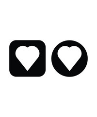 heart button icon, vector best flat icon.