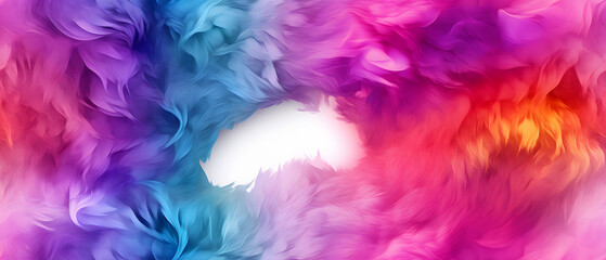 Flamboyant rainbow LGBT colored background of fake fur. LGBTQ flag.