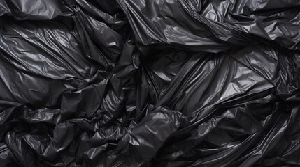 Texture of black garbage bags