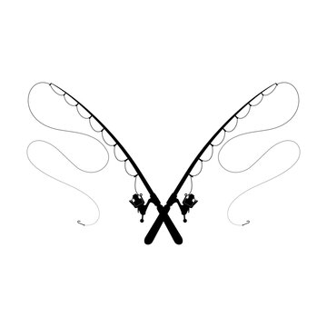 recommend clip art: Fishing rod icon vector. Fishing illustration sign. Fish symbol or logo.