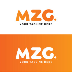 Minimalist kids clothes  brand mzg business company logo design