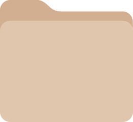 beige brown color flat design organizer folder icon, transparent png