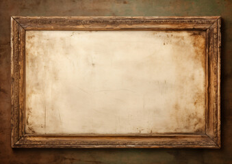 Old grunge wooden picture frame