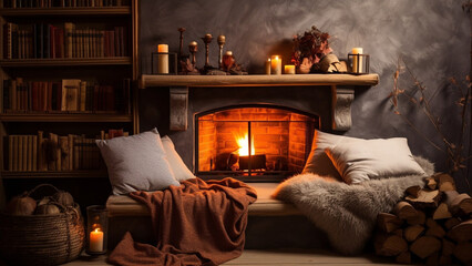 Romantic and cozy room ready for valentine's day 