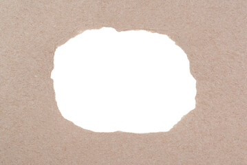 Torn gift paper isolated on transparent background, copy space.