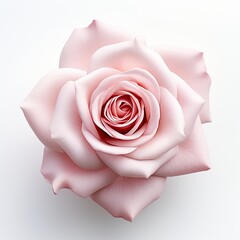  pink rose isolated on white background . AI Generative