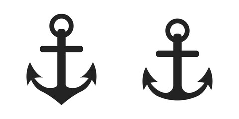black anchor symbol icon vector design