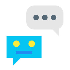 AI、ロボット、ボット、チャット、チャットボットを表すカラースタイルのアイコン