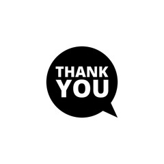 Thank you bubble icon isolated on transparent background