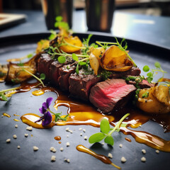 meat with vegetables green