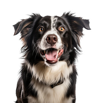 Dog photograph isolated on white background