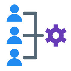 DX、効率化を表すカラースタイルのアイコン