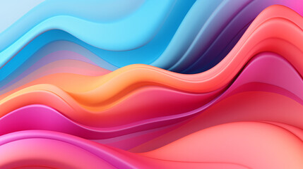 Abstract geometric fluid shape color