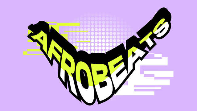 Brutalism Acid Style Afrobeats Melting Typography Template, Comic Style