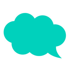 吹き出し、雲を表すカラースタイルのアイコン