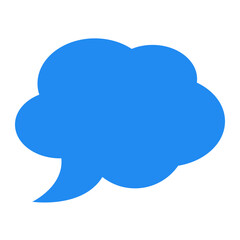Obraz premium 吹き出し、雲を表すカラースタイルのアイコン