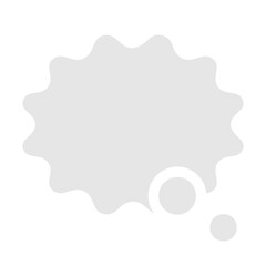 吹き出し、雲を表すカラースタイルのアイコン