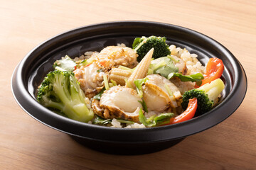 ベビーホタテのバター醤油ライス弁当