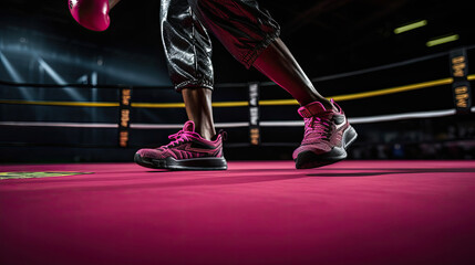 Boxer's precise footwork